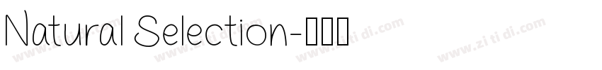 Natural Selection字体转换